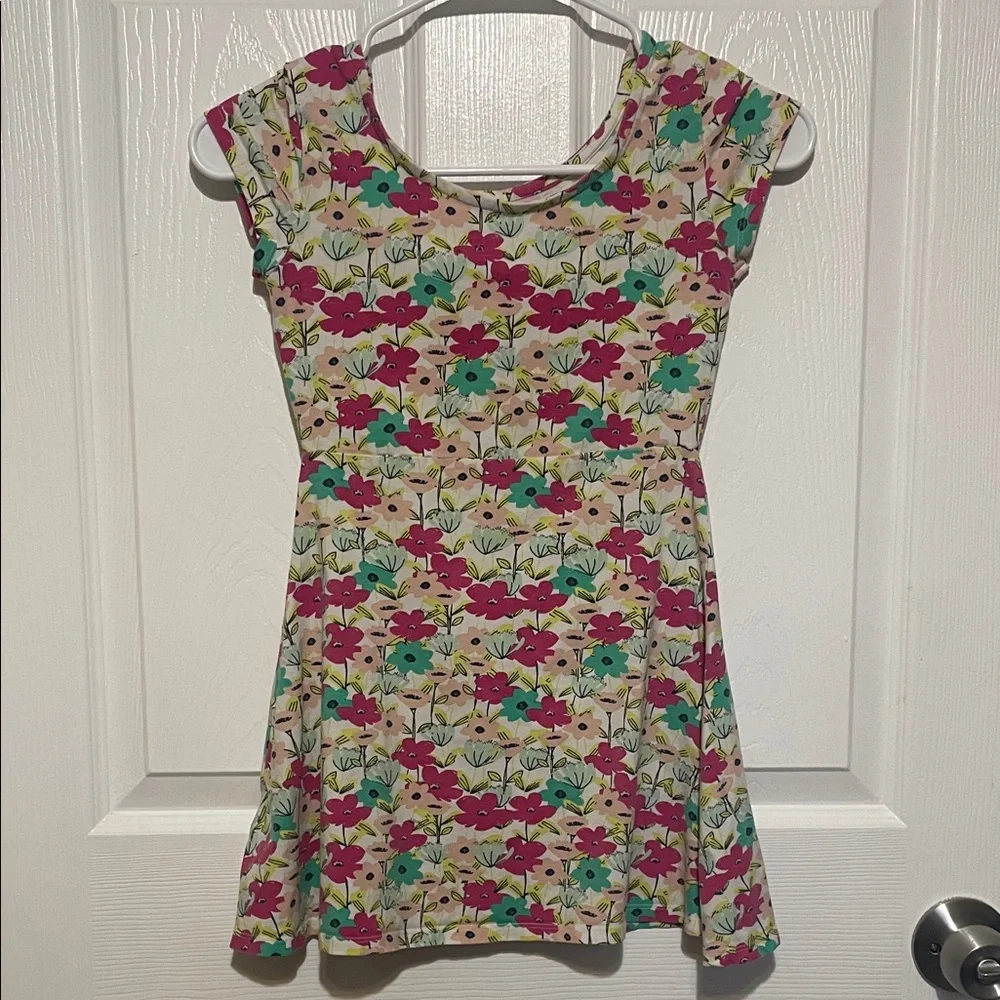 Basic Editions Floral Girls  Dress        Size M 7/8